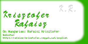 krisztofer rafaisz business card